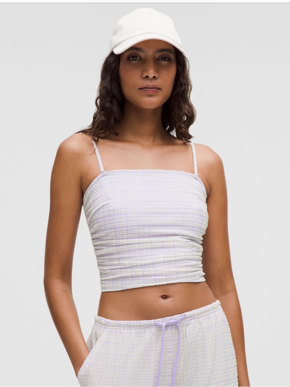 Lululemon Athletica Seersucker Check Strappy Tank Top NWT (sold out)